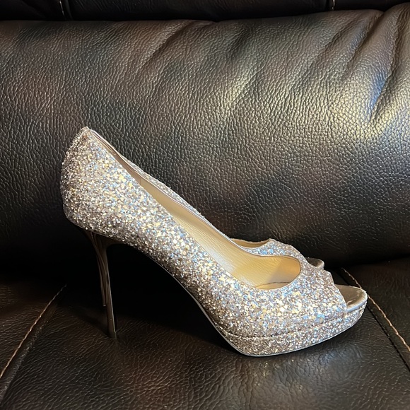 Jimmy choo glitter sparkle heel pumps heels - Picture 6 of 8